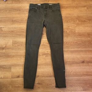GAP Dark Olive Skinny Jeans‎